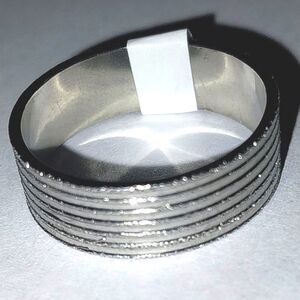Stainless steel wide band hypoallergenic nickel free Men's ring sz 10